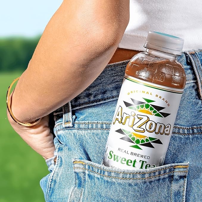 AriZona Real Brewed Sweet Tea Pack of 12 16 Fl Oz Bottles Refreshing Drink