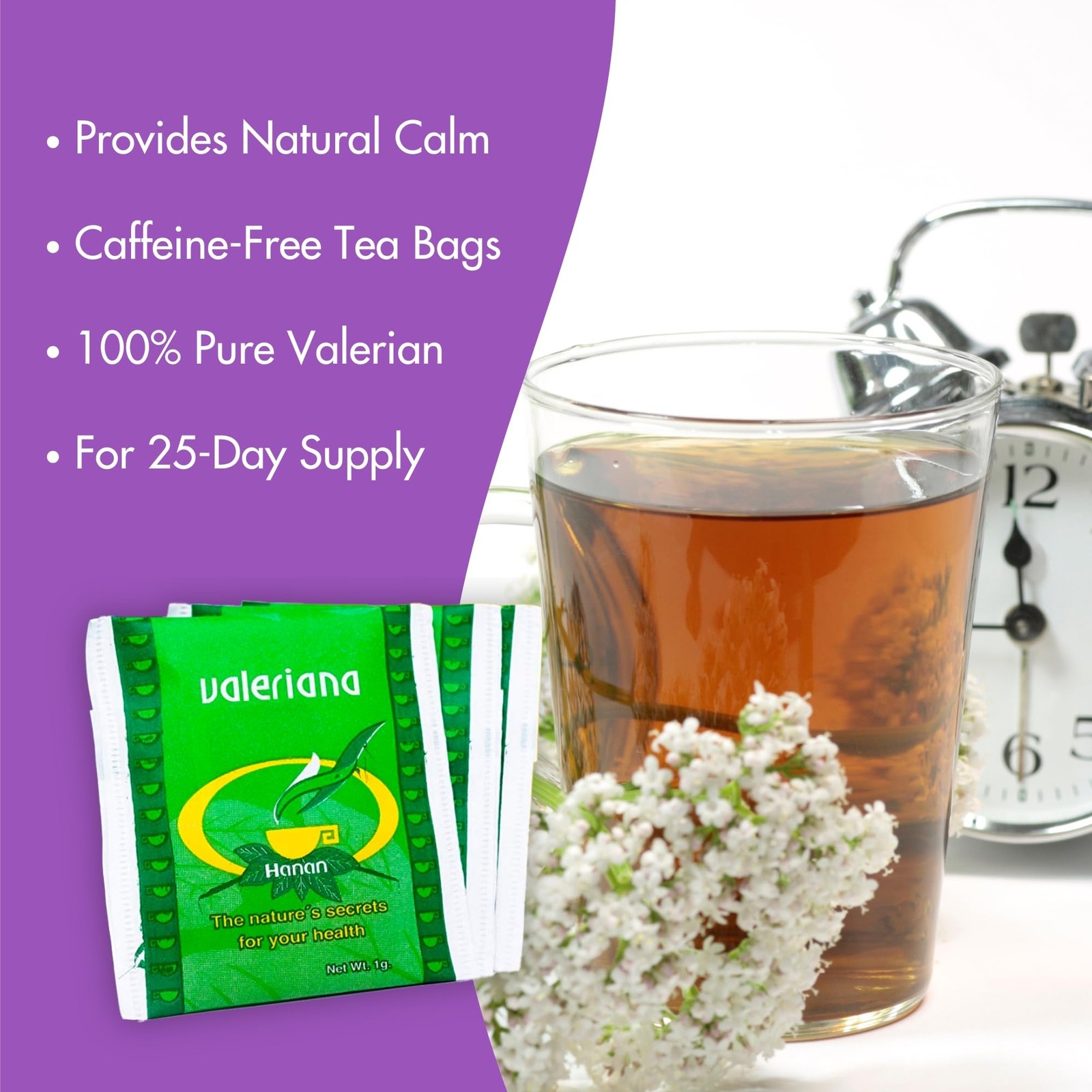 Organic Valerian Root Tea 25 Count Caffeine Free Herbal Sleep Aid Tea Bags