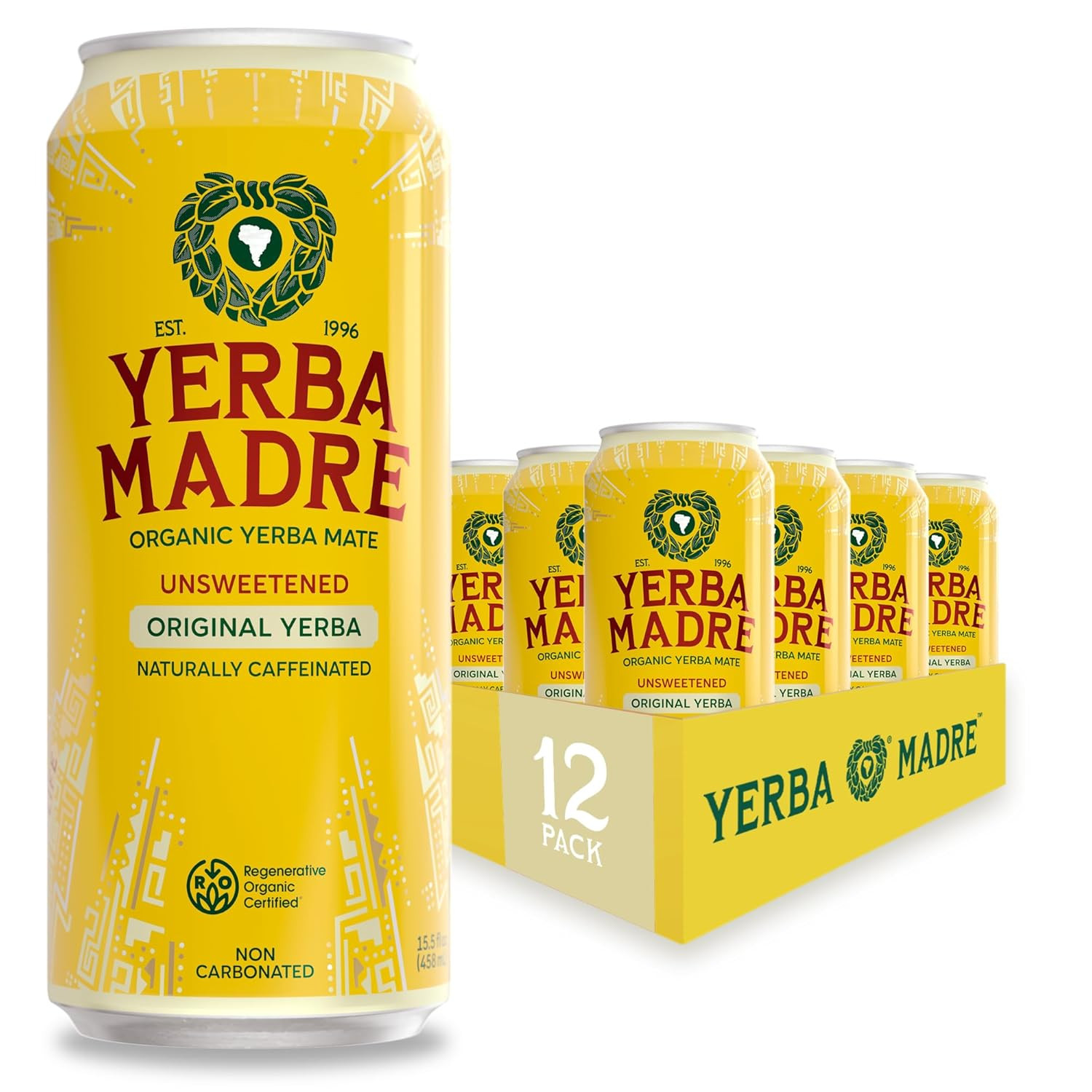 Yerba Madre Organic Yerba Mate, Energy Drink Alternative, Unsweetened Original Y