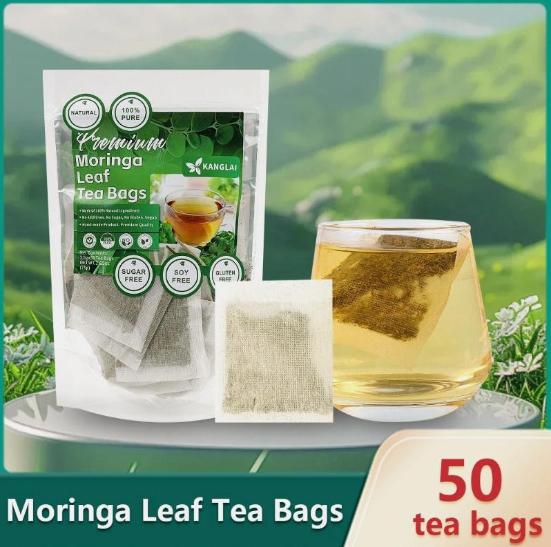 Moringa Tea Bags (50) Pure Organic All-Natural – Caffeine-Free UK Herbal Tea