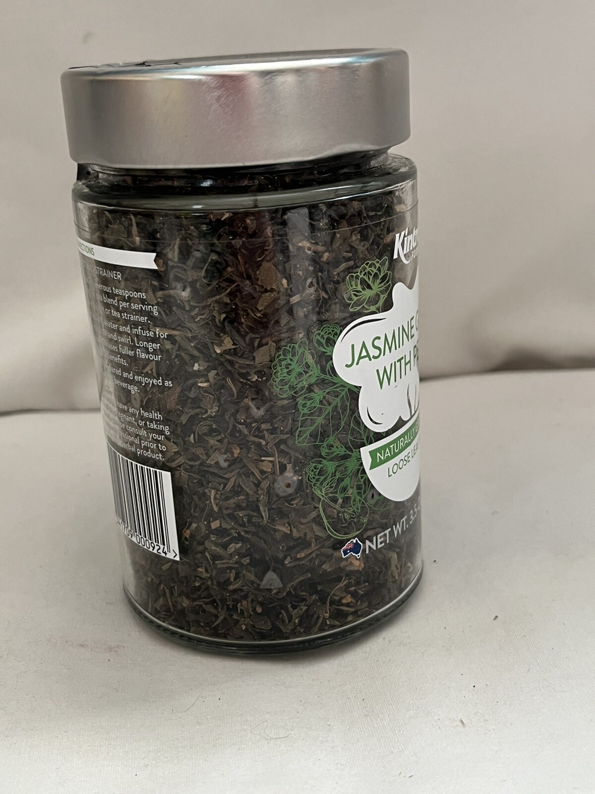 Kintra Foods JASMINE GREEN with PEAR Naturally Grown Premium Leaf Tea 3.5 oz