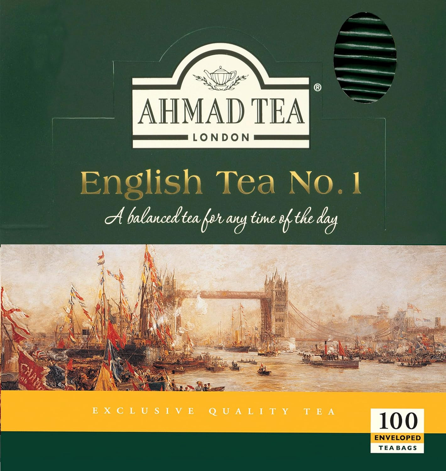 English No 1 Black Tea Bags With Bergamot Foil Enveloped 100 Ct Caffeinated