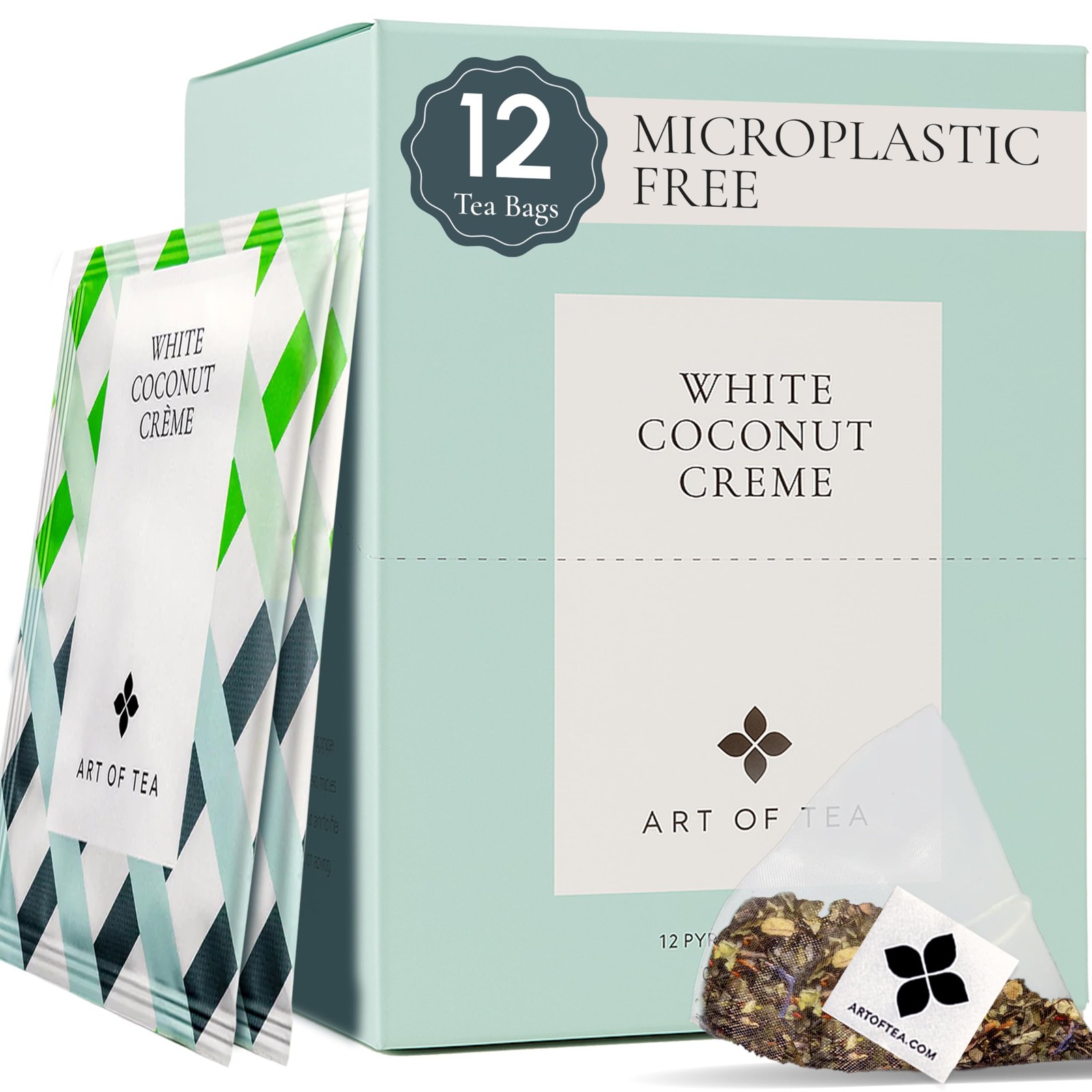 Art of Tea | Organic White Coconut Crème | 12 Count Eco Friendly Sampler Box