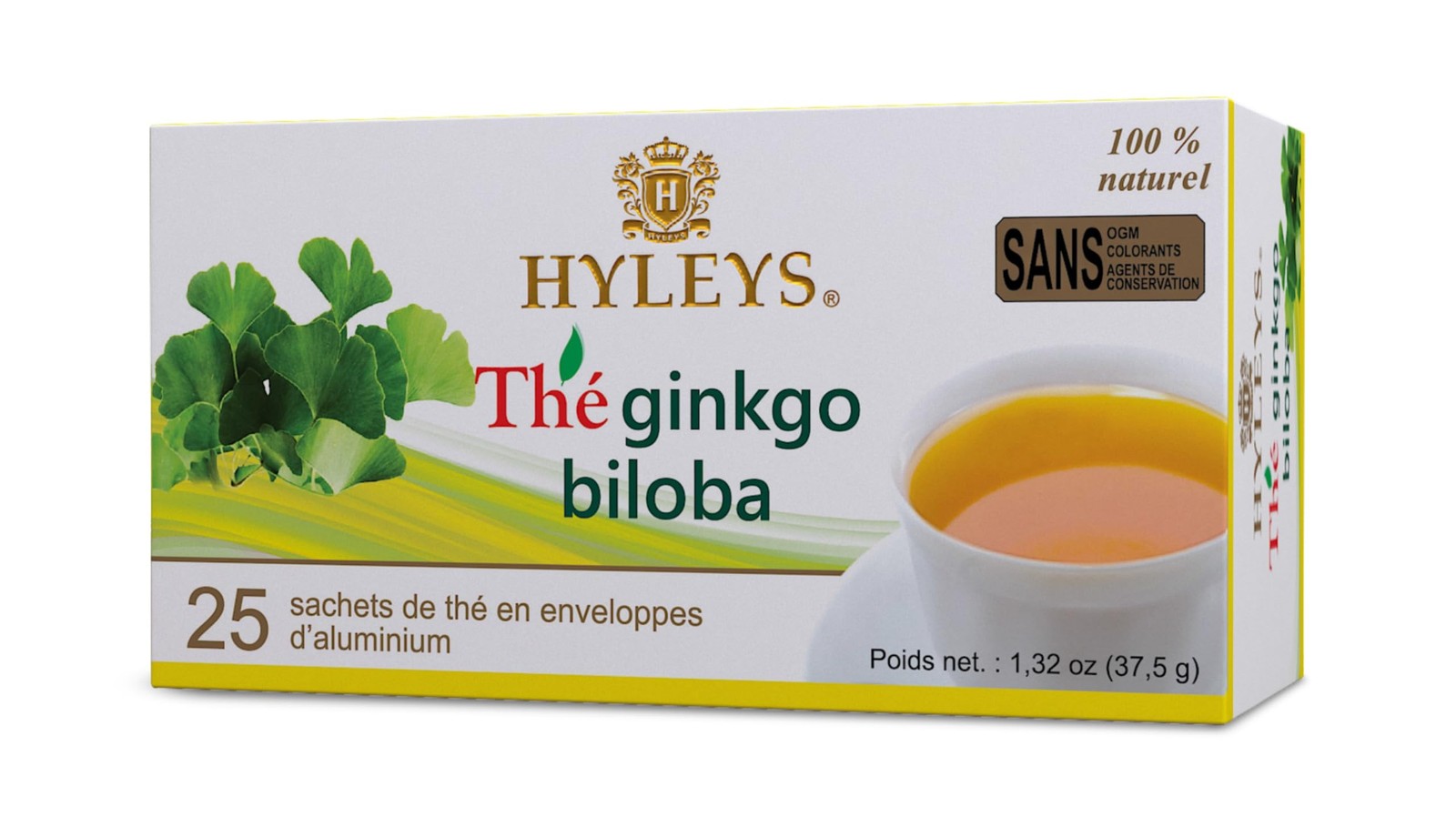 Hyleys Ginkgo Biloba Green Tea – 25 25 Count, with