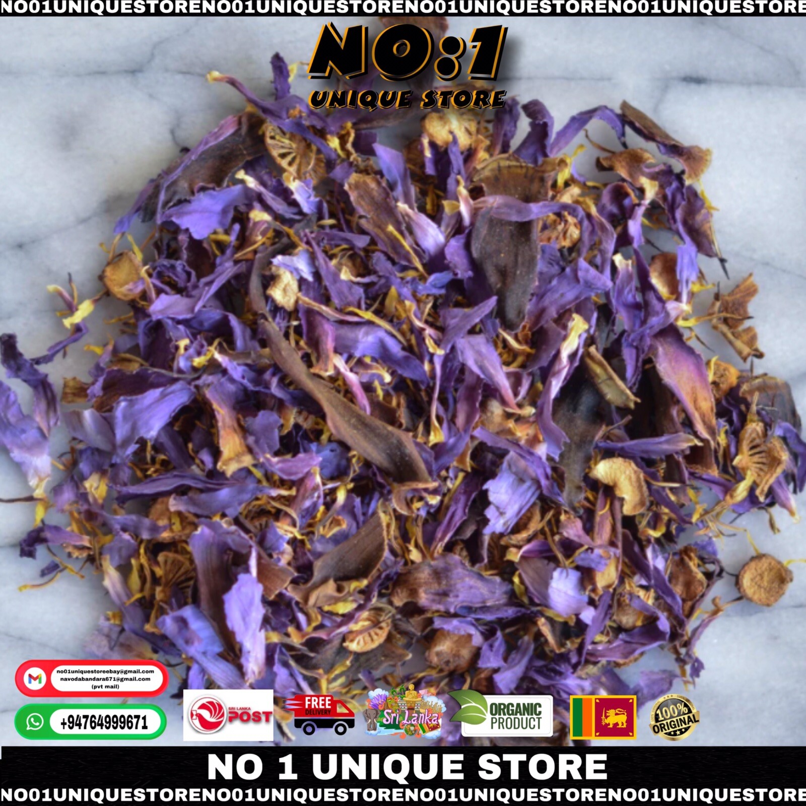 90g Organic Dried Blue Lotus Whole Flower For Herbal Tea Nymphaea Caerulea New