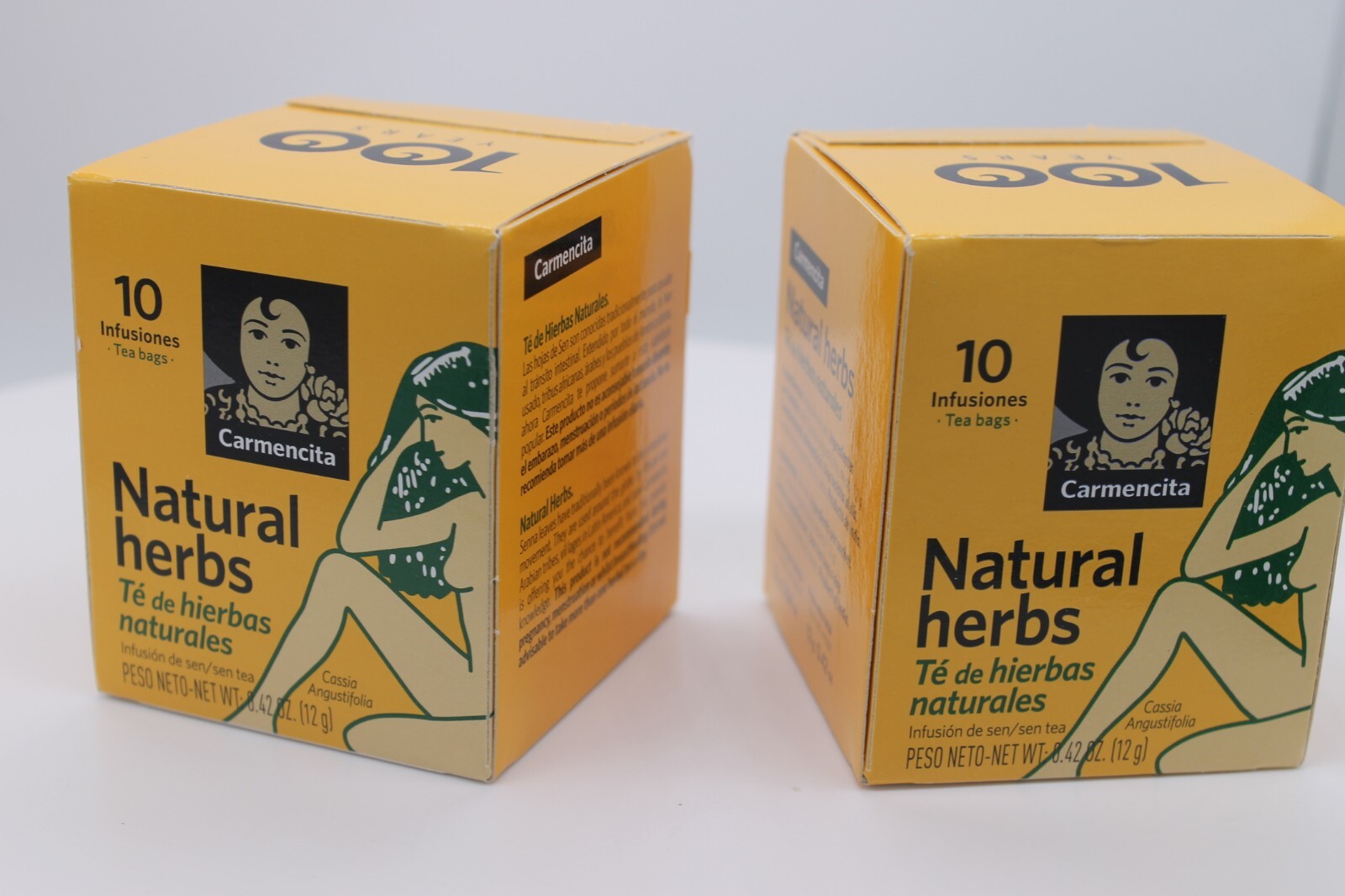 2 Carmencita Natural Herbs Tea (10 bags/each box ) 12g (0.42oz).