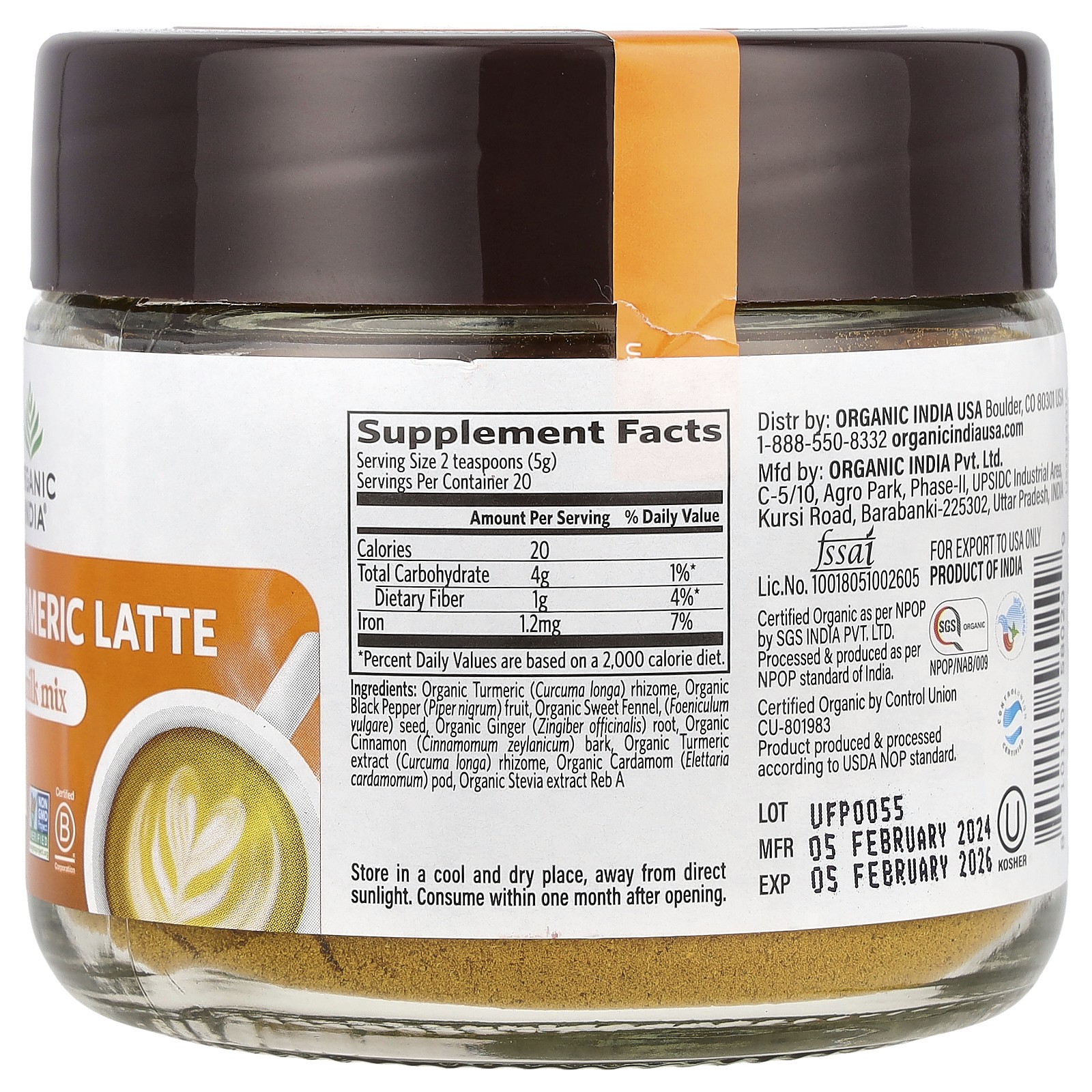 Spiced Turmeric Latte, Golden Milk Mix, 3.52 oz (100 g)