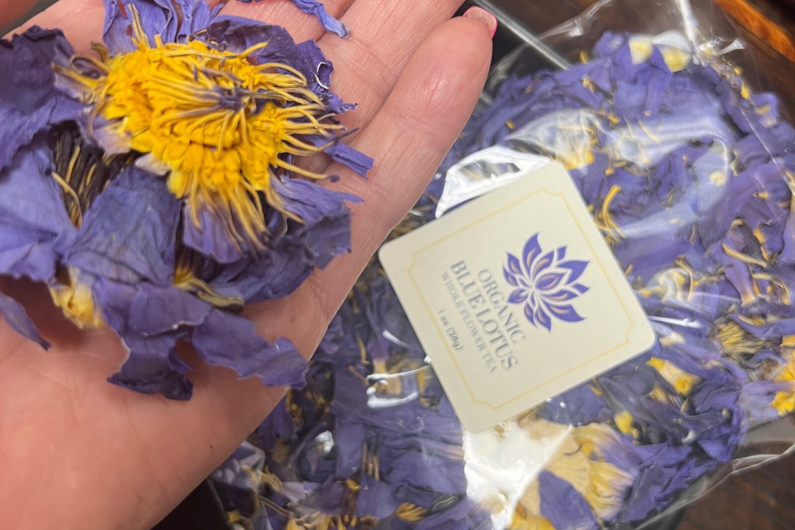 28g /1oz Organic Dried Whole Lotus Flowers Tea Nymphaea Caerulea USA Shipped