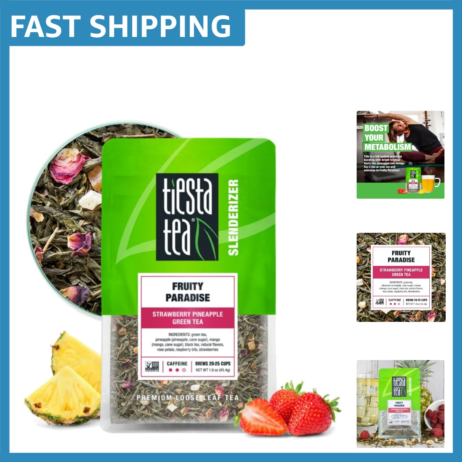 Strawberry Pineapple Green Tea – Refreshing Loose Leaf Blend,