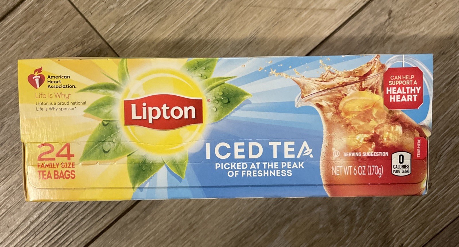 Lipton Iced Tea Bags Picked At The Peak of Freshness 6 oz (24 Count)
