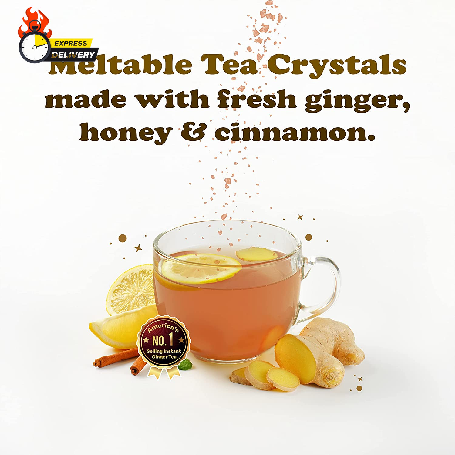 Honey Ginger Tea, Cinnamon, 18 Grams, 20 Bags (Pack of 2)