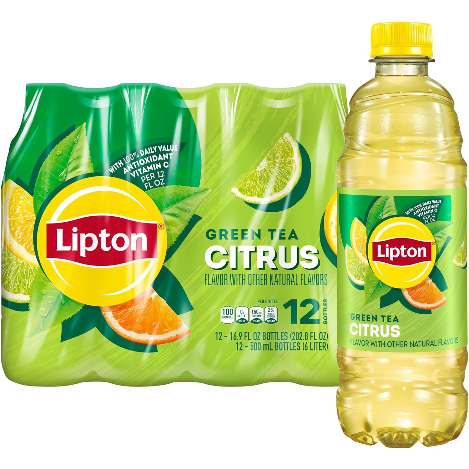 Green Tea Citrus, 16.9 Fl Oz Bottles Pack of 12