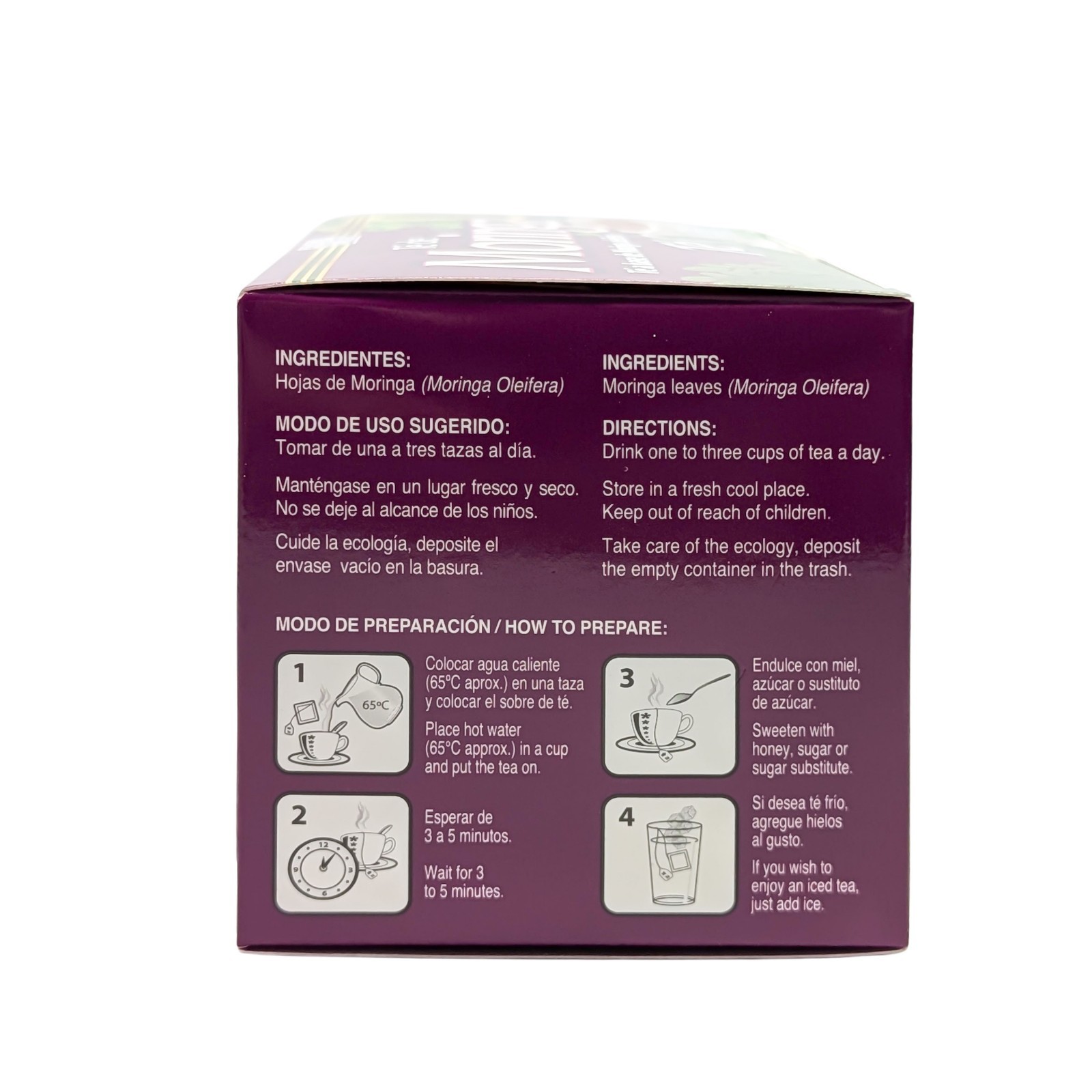 Te de Moringa 30 Sobres 100% Natural- 30 tea bags Moringa