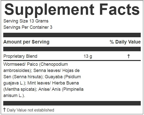 Hanan Peruvian Secrets Antiparasito | 100% Natural Antiparasite Blend | 1.41oz