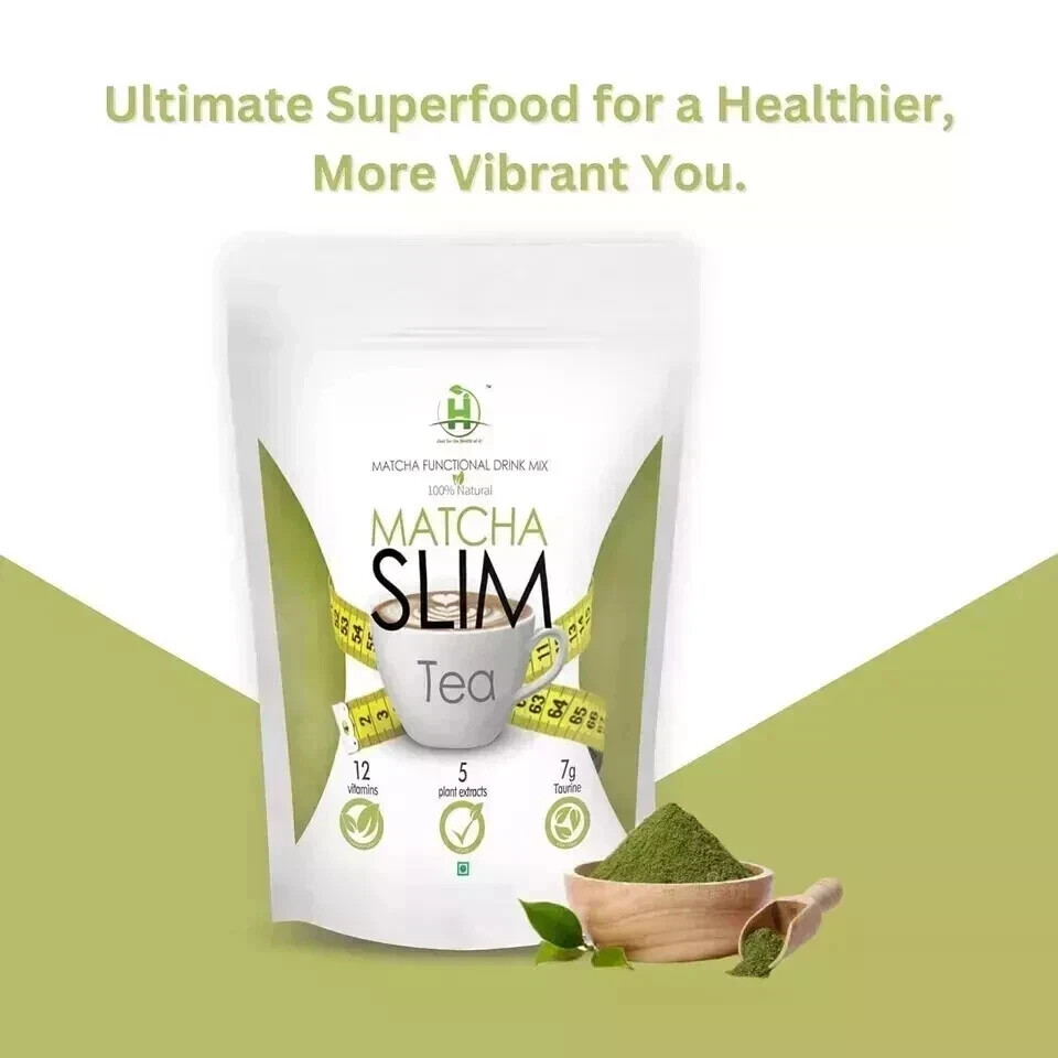 Matcha Slim Green Tea Weight Management High In Antioxidants Detoxifying -(50gm)