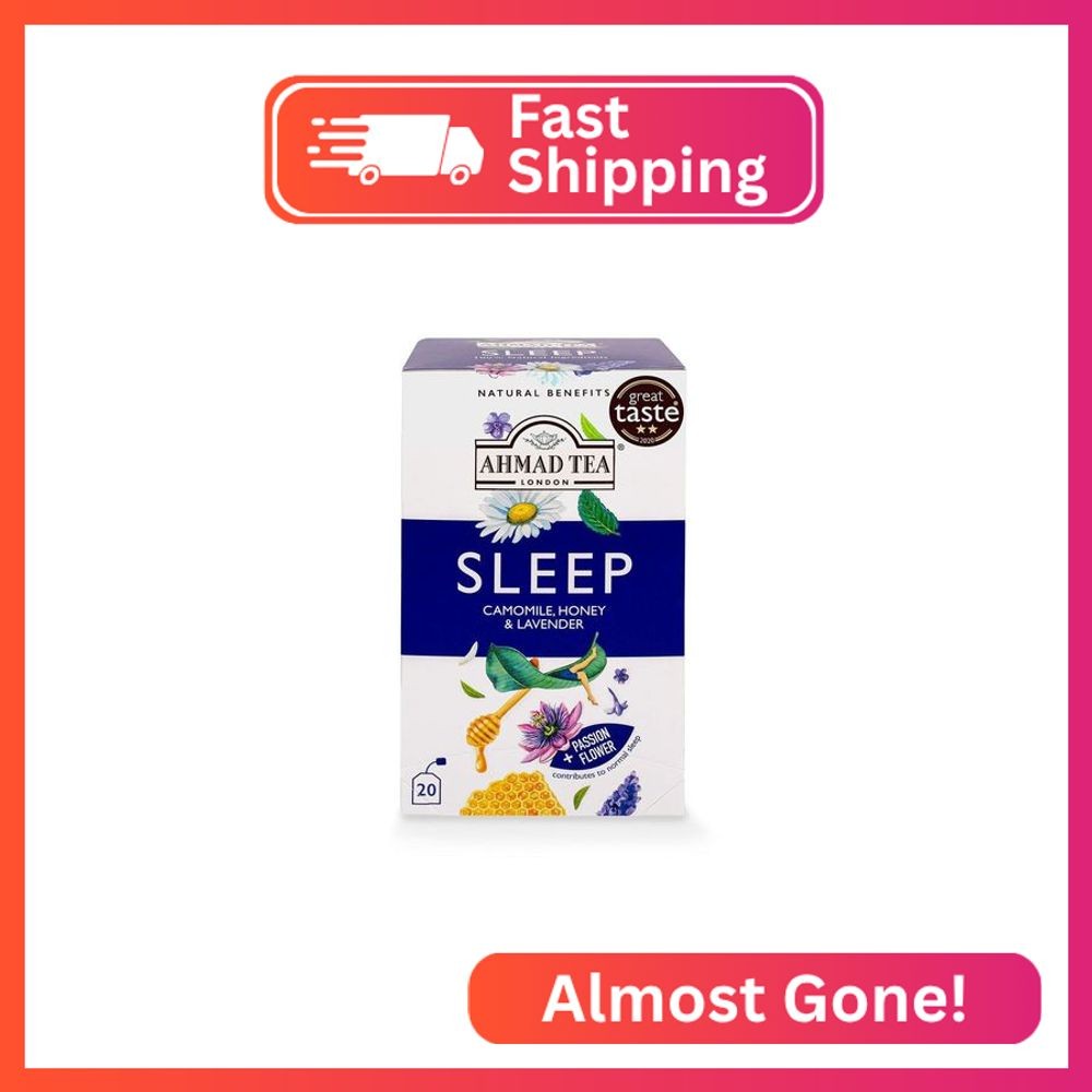 Ahmad Tea Herbal Tea, Camomile, Honey, & Lavender ‘Sleep’ Natural Benefits Teaba