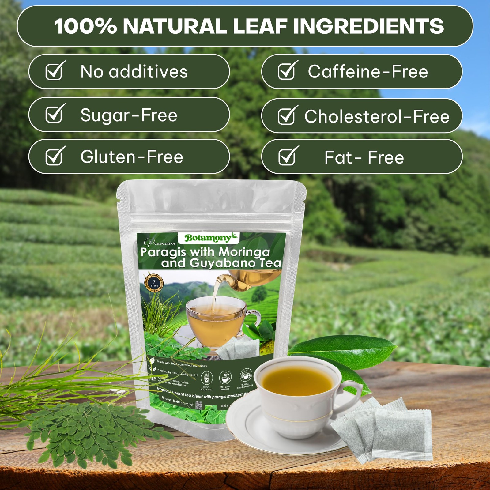 Paragis with Moringa and Guyabano Tea, 30 Tea Bags 2g Each, Tropical Herbal T…