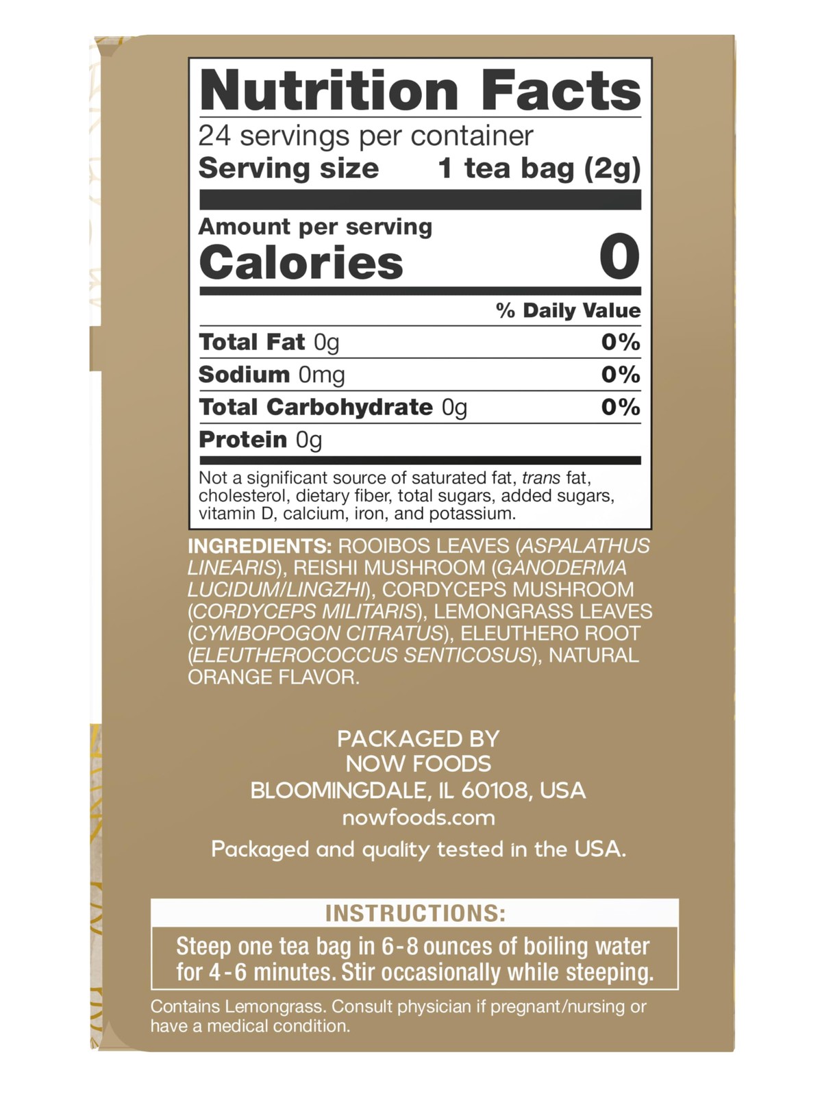 Give A Tea Well Being Blend Herbal Tea With Reishi Cordyceps 24 Tea Bags