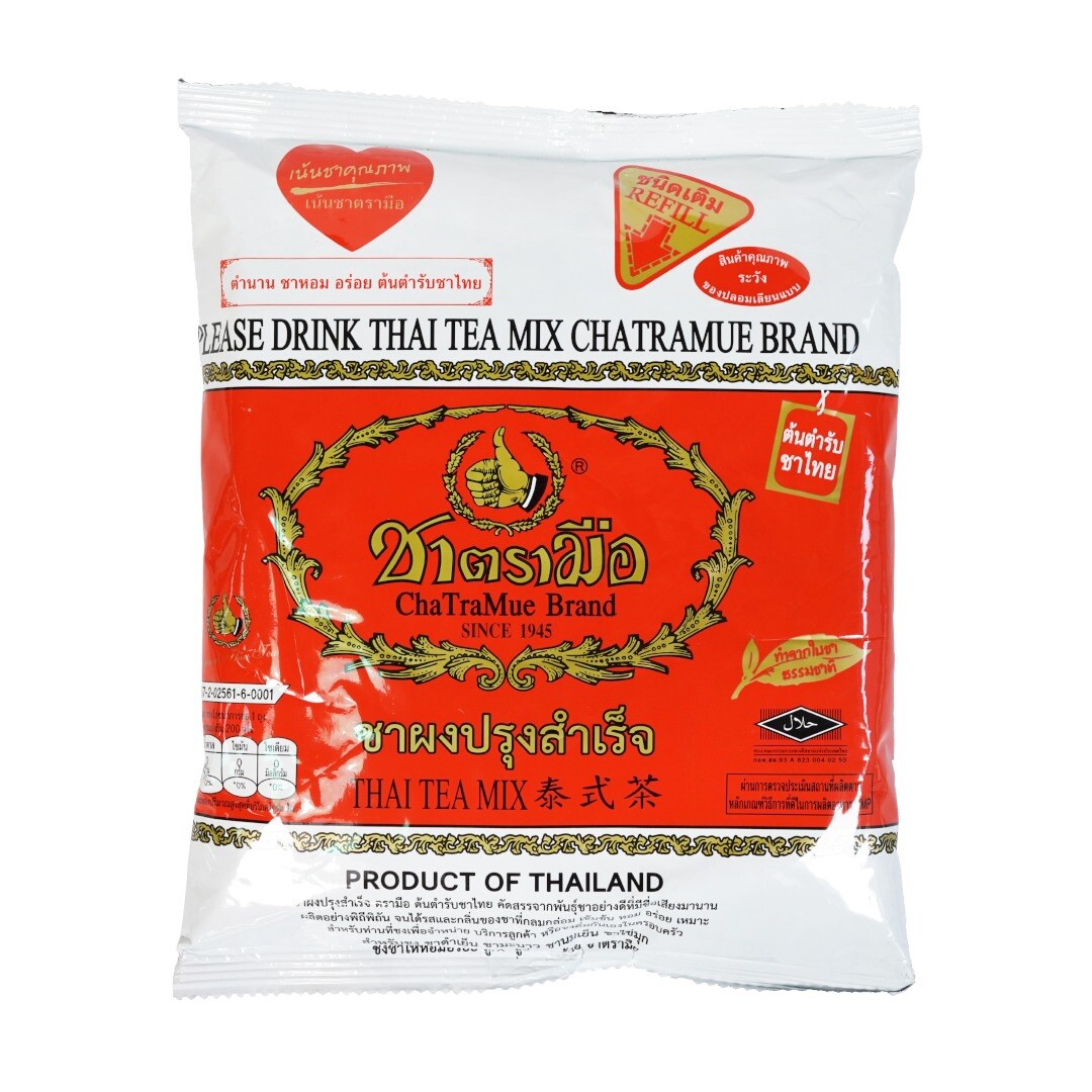 ChaTraMue Brand Classic Thai Tea for Thai Iced Tea 14.1 Oz Thai Restaurant Style