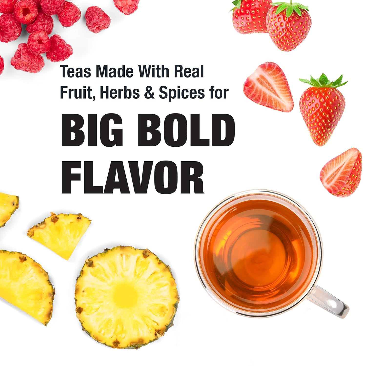 Fruity Paradise Green Tea – Strawberry Pineapple, 6-Pack, 24oz Tin