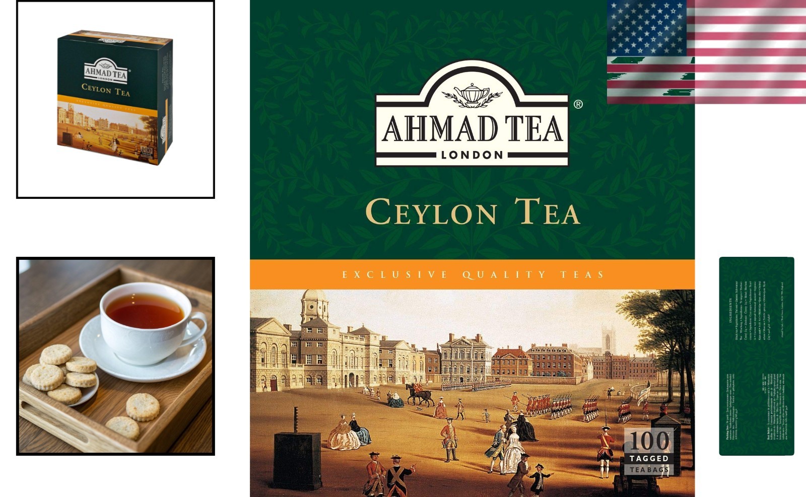 Ceylon Tea Bags – 100 Count, Naturally Caffeinated & Zero Calories
