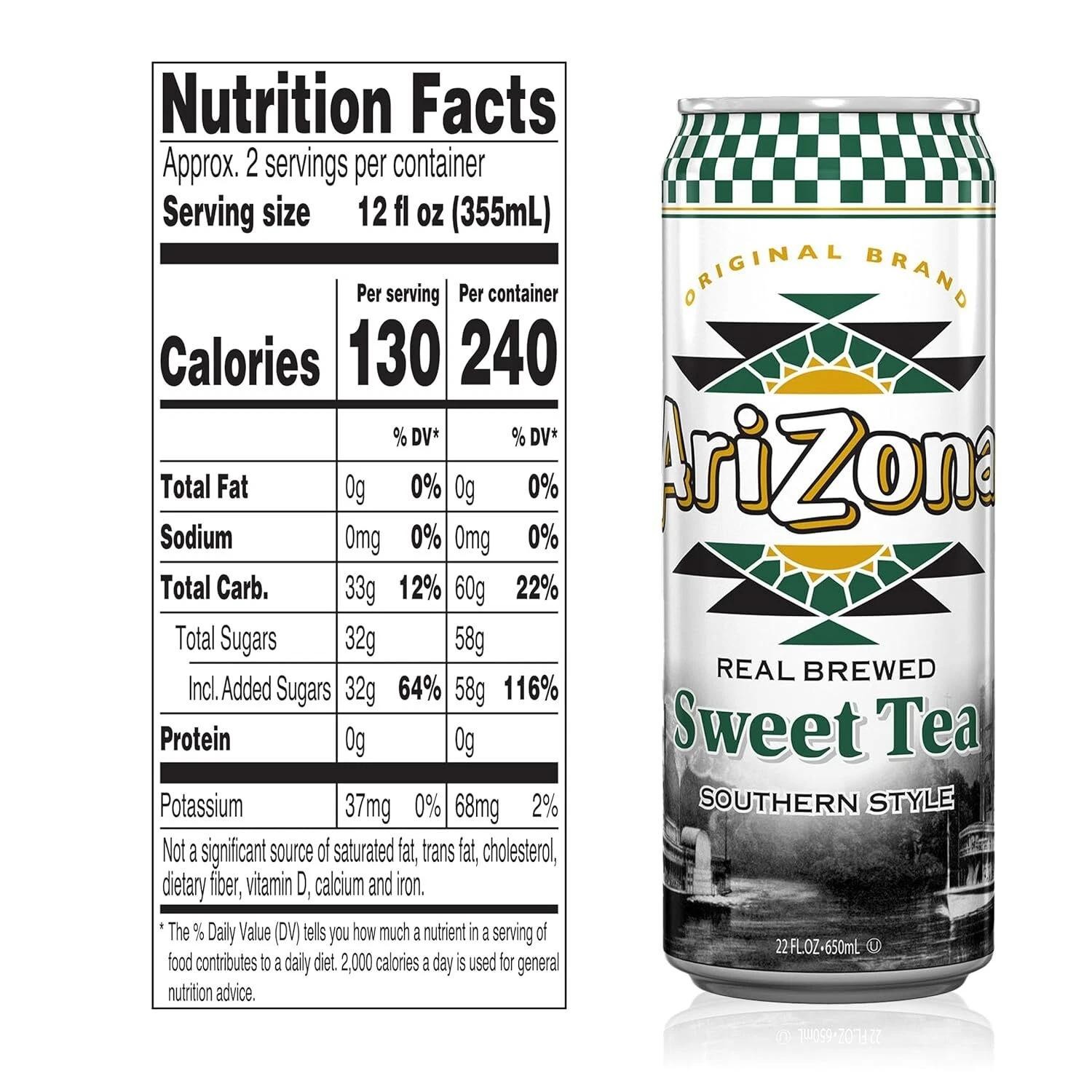 Arizona Sweet Tea – Big Can, 22 Fl Oz Pack of 12
