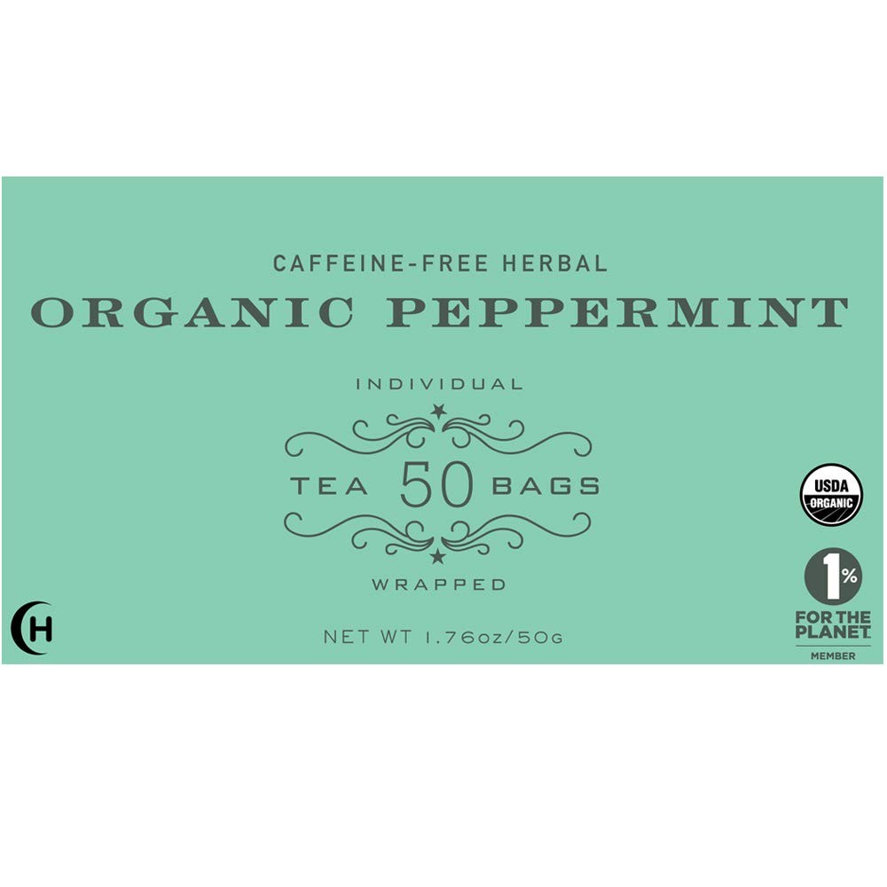 Harney & Sons Organic Peppermint Tea 1.76oz/50g 50 Count (Pack of 1), Green