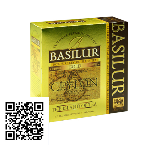 Basilur Ceylon tea, The island collection gold, 100 tea bags 200g (7.05oz)