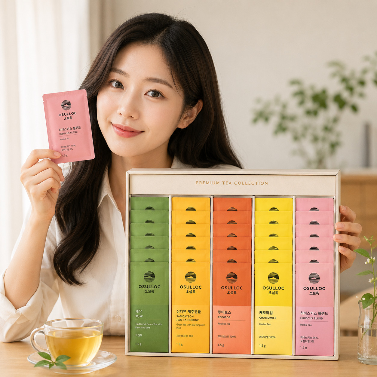 OSULLOC Premium Korean Tea Collection Gift Set – 40 Tea Bags