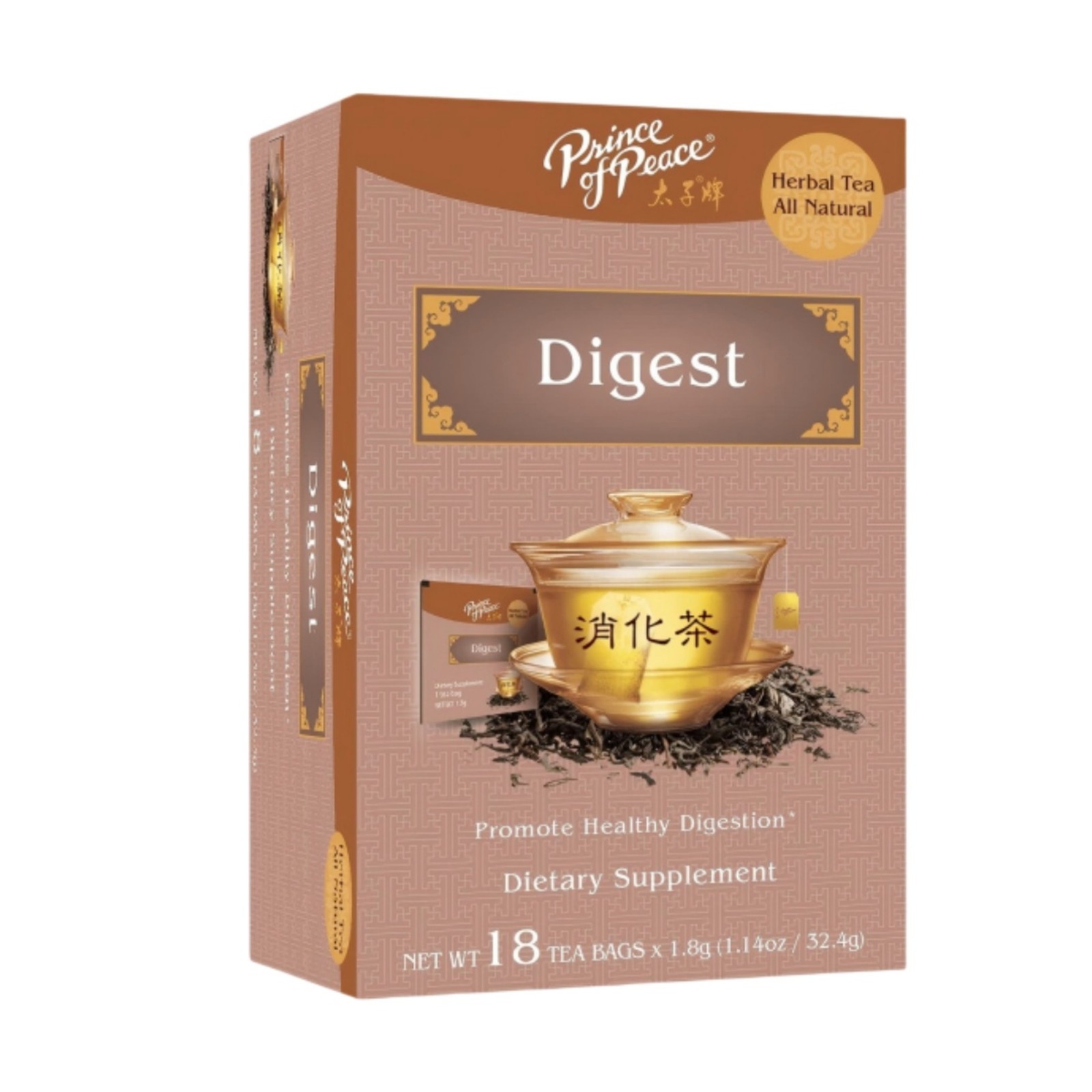 Prince of Peace Digest Tea-6 Boxes- 18 Tea Bags