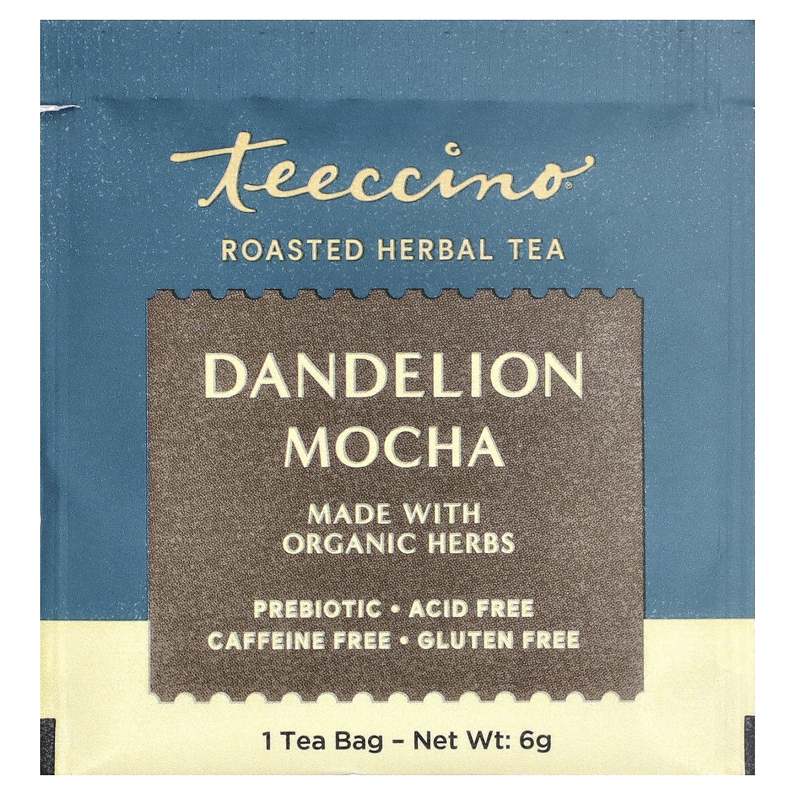 Roasted Herbal Tea, Dandelion Mocha, Caffeine Free, 25 Tea Bags, 5.3 oz (150 g)