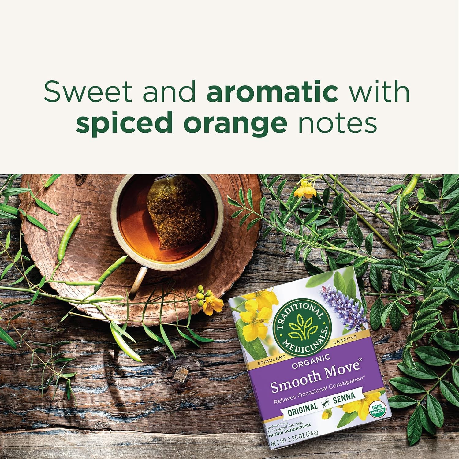 Traditional Medicinals Tea, Organic Smooth Move, Relieves Pack of 1