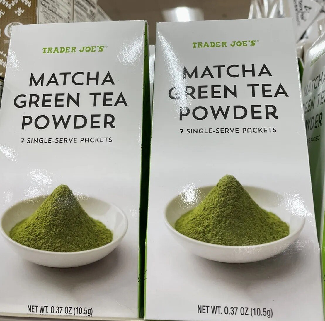 3 Packs Trader Joe’s Matcha Green Tea Powder 7 Single Bags 0.37 oz Each Pack