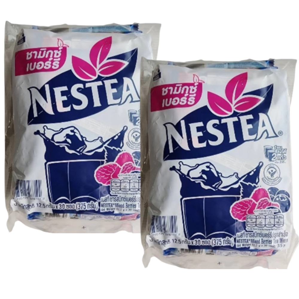 NESTEA Instant Iced Tea Mixed Berries Powder High Vitamin C Drink 30 Sachets x 2