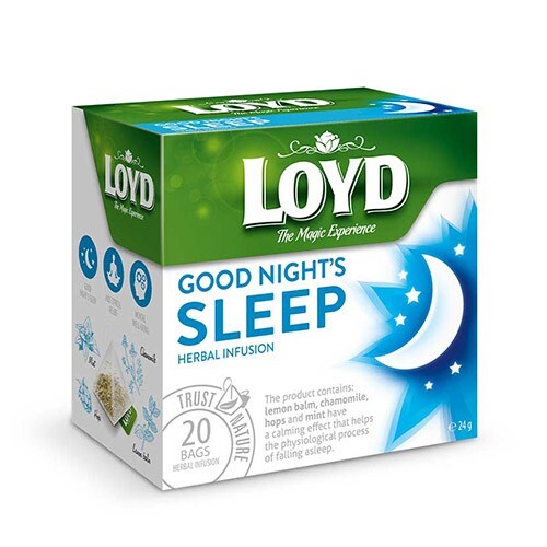 3x LOYD GOOD NIGHT SLEEP Tea Infusion 20 Pyramid Bags, 3x30g
