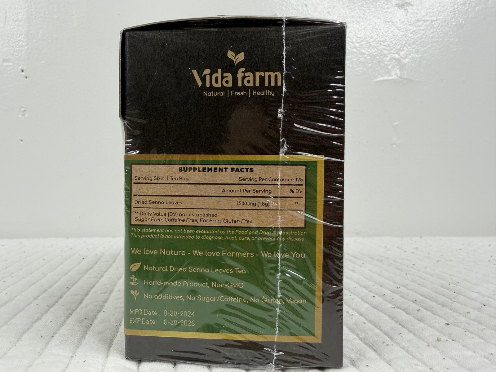 Non-GMO Senna Tea Bags – 125 Count Caffeine Free, Sugar Free Herbal Goodness