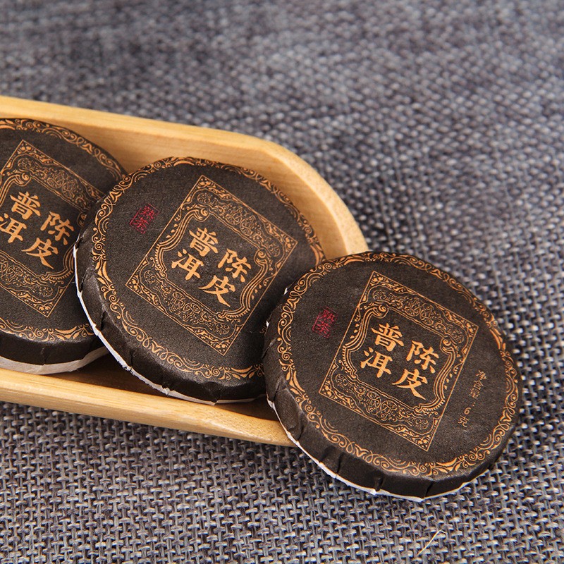 500g Yunnan Tangerine Peel mellow aroma Pu’er Tea Ripe Tea Bulk Mini Tea Cake