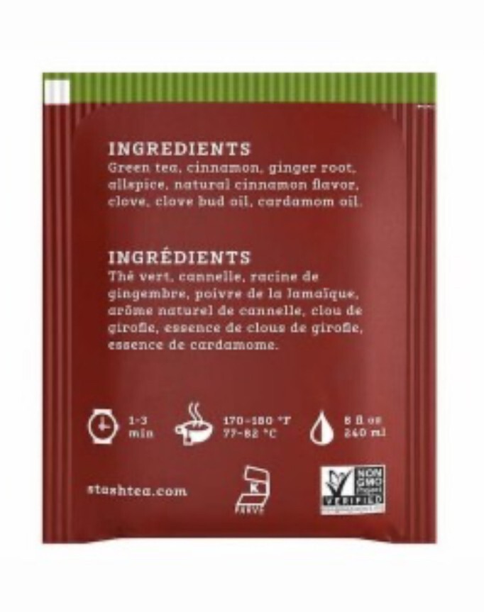 Stas Chai Green Tea Bags – 18 Count-PK