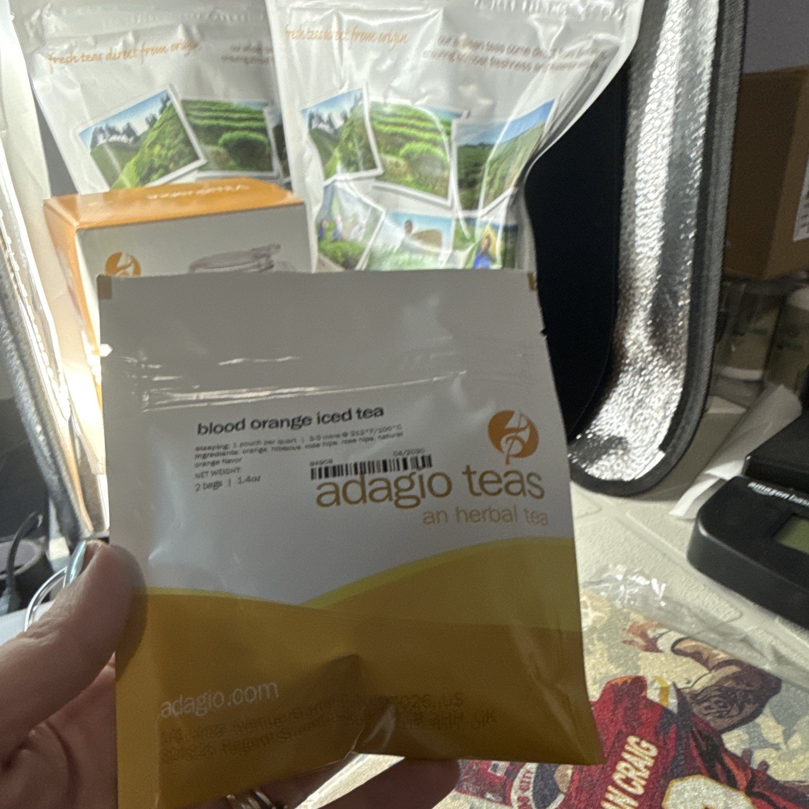 Adagio Teas Blood Orange & Jasmine Chun Hao Loose Leaf Tea w/ IngenuiTEA Infuser