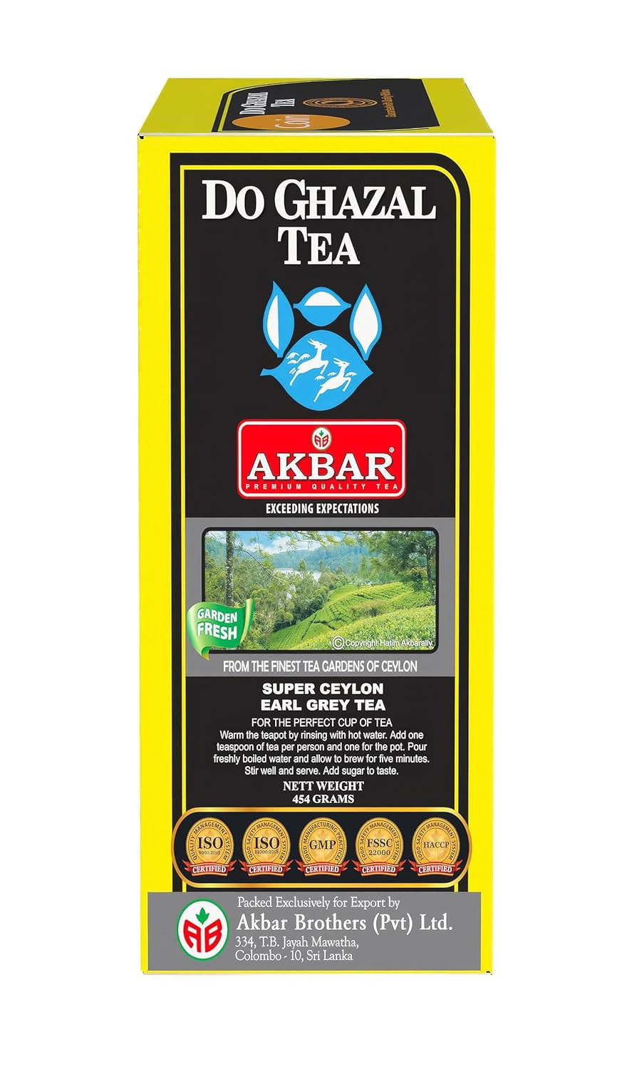 Do Ghazal Earl Grey Tea – 16Oz (454G) – Earl Grey Tea Loose Leaf – Pure Ceylon B
