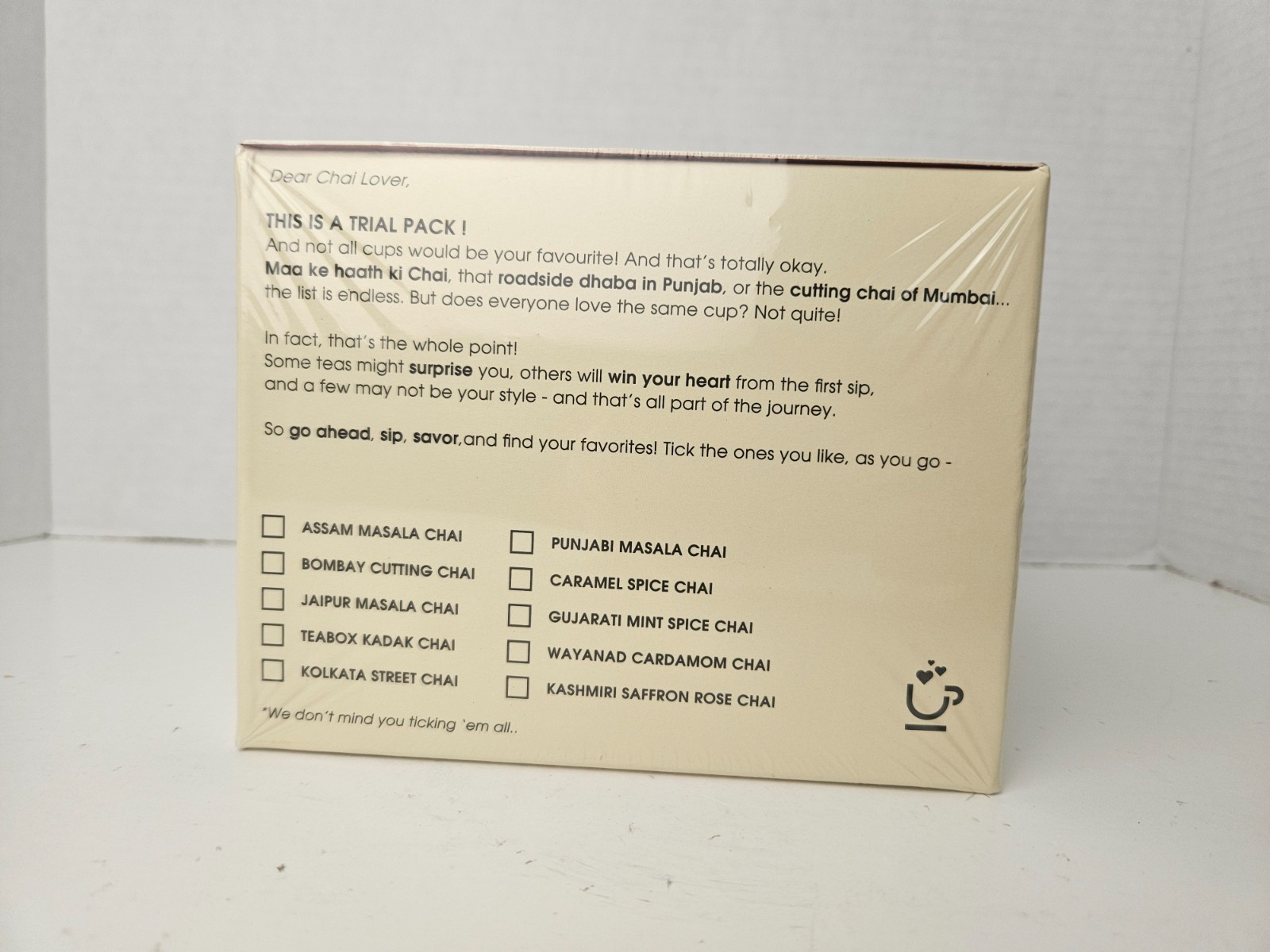 Teabox Authentic Indian Chai Tea Sampler 10 Varieties Sealed New