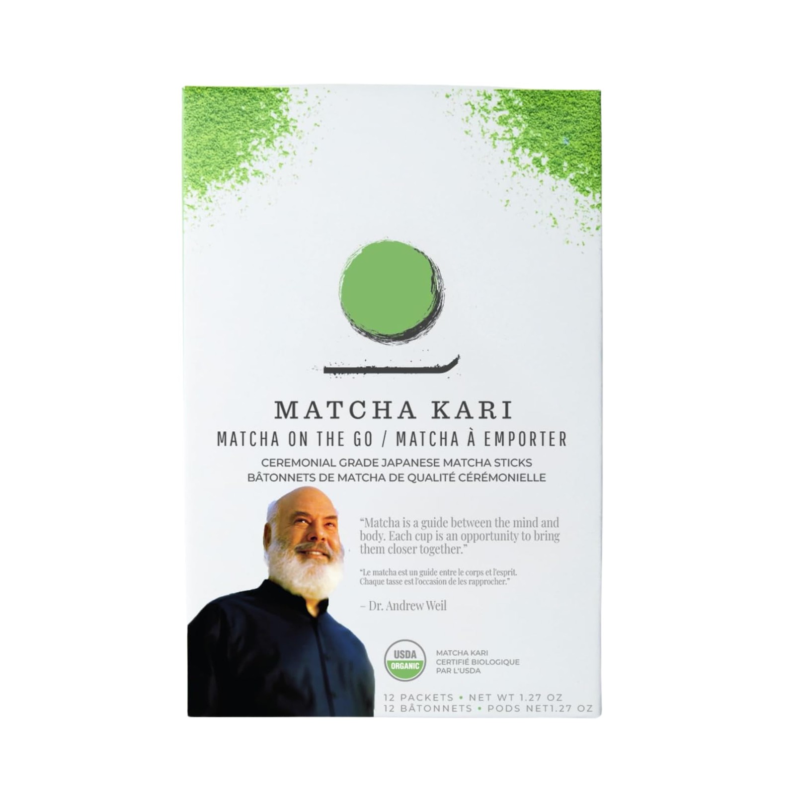Matcha Green Tea Powder Single Serving Sticks, 12 Count (Pack of 1),