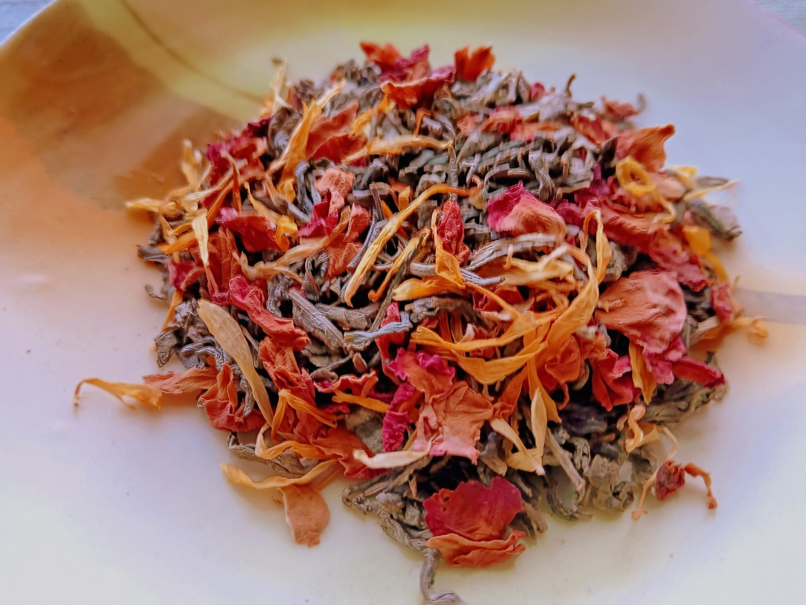 Sencha Chun Mei Green Tea Floral Blend with Rose & Calendula Petals 1 Oz