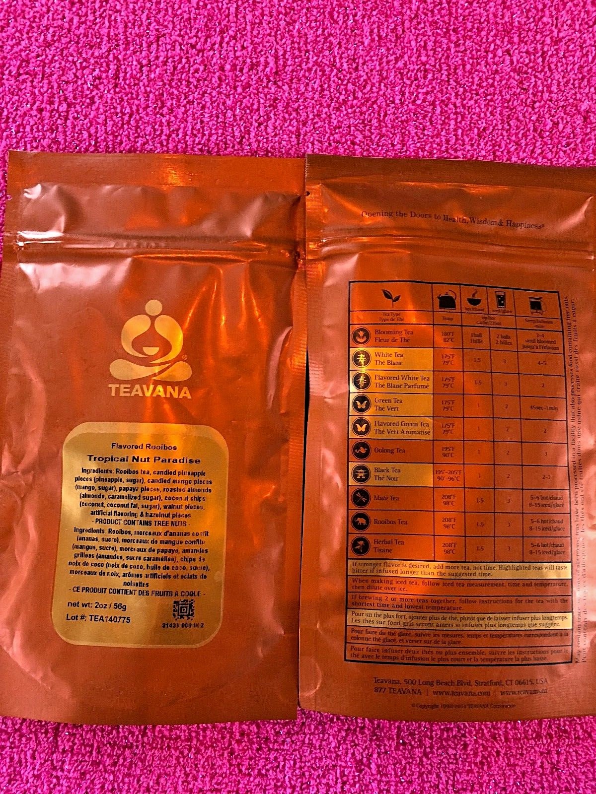 Sale Regular price Was $49.99!! TEAVANA TEA TROPICAL NUT PRADISE