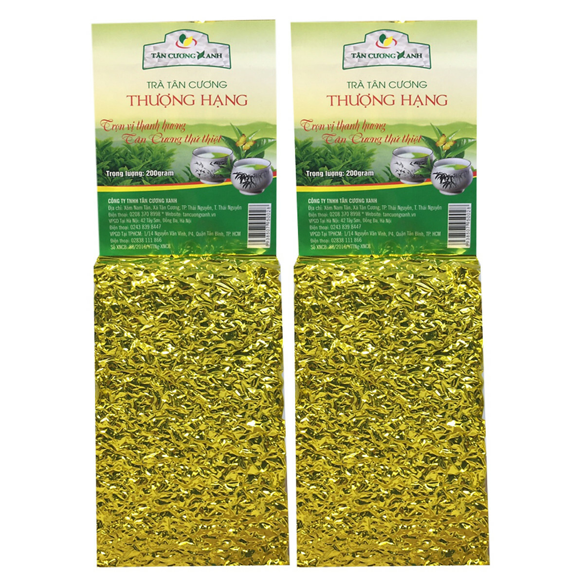 02 Packs * 200Gram – Tea VietNam – Tra Tan Cuong Thuong Hang