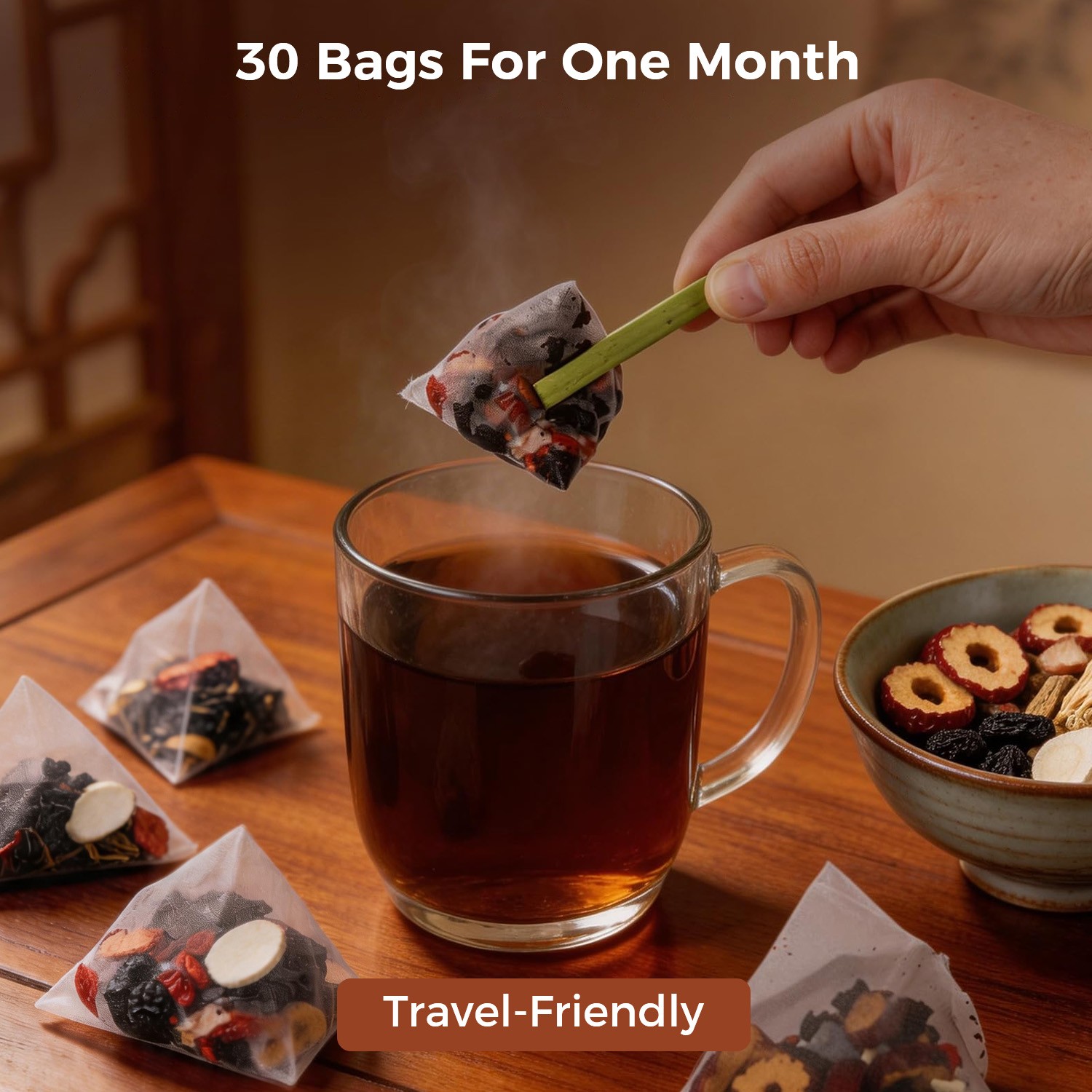 30/60 Bags Chrysanthemum Cassia Seed Tea,Healthy Herbal Tea for Eye Care & Liver