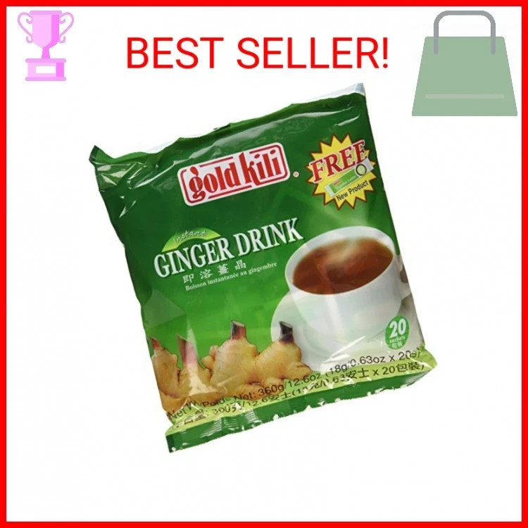 Ginger Drink Gold Kili 40 Sachets Packed in 2 Bags, 12.6 oz (With Honey)