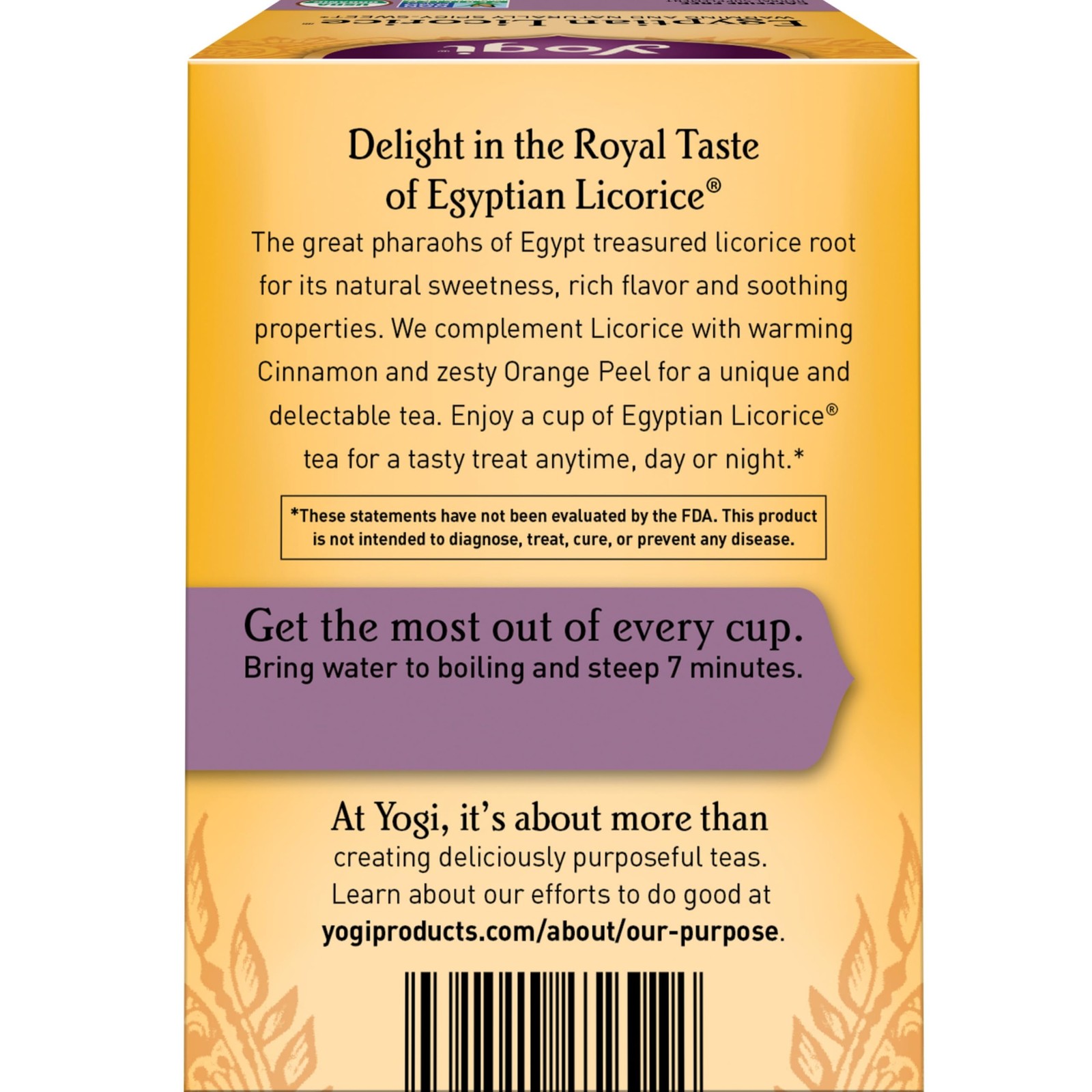 Yogi Organic Licorice Tea 64 Count Caffeine Free Herbal Blend with Cinnamon O…