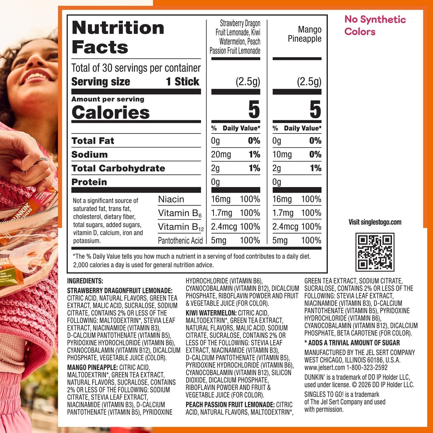 Dunkin’ 🍩 Refreshers Singles To Go! 🍓🍑🥝🍉🍍30 Ct Variety Pack