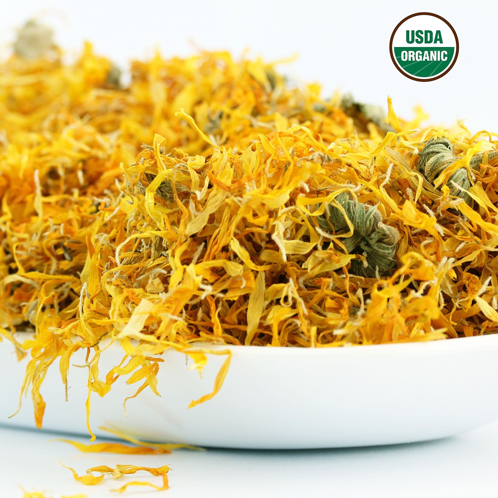 Calendula Tea 1LB (16Oz) 100% CERTIFIED Organic Whole Flower Herbal Tea (Cale…